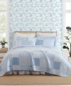Laura Ashley Colleens Reversible Quilt Sets In Blue