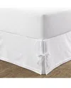 Laura Ashley Corner Ties Solid White Bed Skirt In White