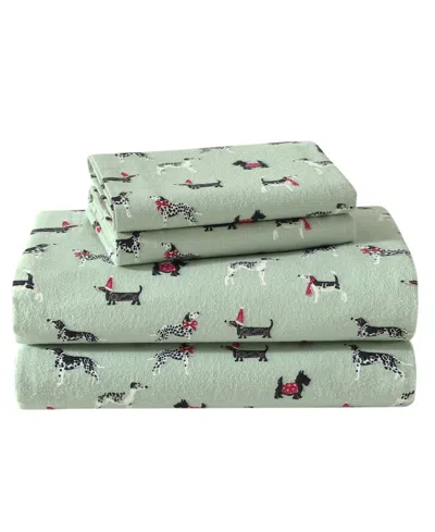 Laura Ashley Cotton Flannel 3 Piece Sheet Set, Twin