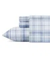 Laura Ashley Cotton Flannel 4-piece Sheet Set, Queen In Blue