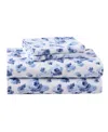 Laura Ashley Cotton Flannel 4 Piece Sheet Set, Full In Emelia