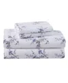 Laura Ashley Cotton Flannel 4-piece Sheet Set, Queen In Jessika
