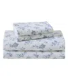 Laura Ashley Cotton Flannel 4-piece Sheet Set, Queen