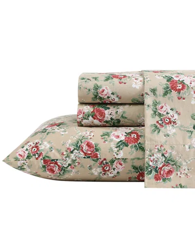 LAURA ASHLEY COTTON PERCALE 4-PC. SHEET SET, FULL