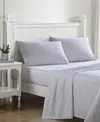 Laura Ashley Cotton Percale 4-pc. Sheet Set, Queen In Emogene Heather