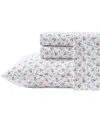 Laura Ashley Cotton Percale 4-pc. Sheet Set, Full In White