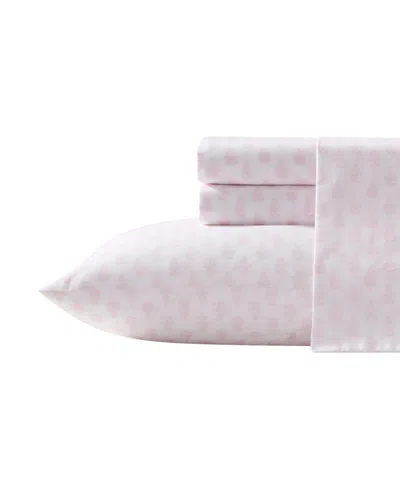 Laura Ashley Cotton Percale 4-pc. Sheet Set, Queen In Pink