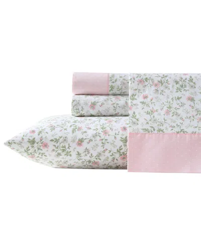 Laura Ashley Cotton Percale 4-pc. Sheet Set, Full In Multi