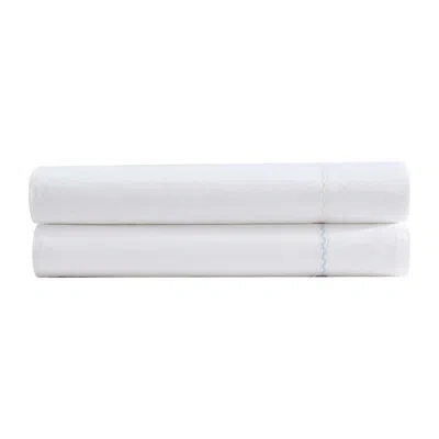Laura Ashley Cotton Percale Scallop Embroidered Sheet Set In White