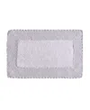 Laura Ashley Cotton Ruffled Bath Rug, 17" X 24" In Purple