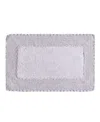 Laura Ashley Cotton Ruffled Bath Rug, 17" X 24"