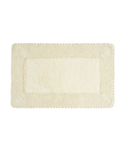 Laura Ashley Cotton Ruffled Bath Rug, 27" X 45"