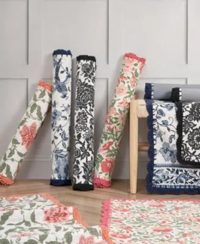 Laura Ashley Crochet Border Cotton Runner Rug In Multi