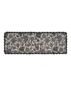 Laura Ashley Crochet Border Cotton Runner Rug, 20" X 60" In Gray