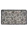 Laura Ashley Crochet Border Cotton Runner Rug, 26" X 45" In Black
