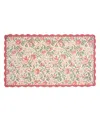 Laura Ashley Crochet Border Cotton Runner Rug, 26" X 45" In Pink