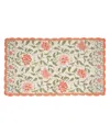 Laura Ashley Crochet Border Cotton Runner Rug, 26" X 45" In Pink