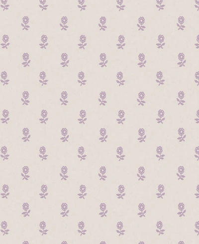 Laura Ashley Daisy Removable Wallpaper In Purple