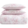 Laura Ashley Delphine Cotton Comforter Set In Mauve Pink