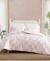 Laura Ashley Delphine Poly Waffle 2-pc. Comforter Set, Twin In Pink