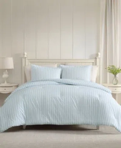 Laura Ashley Dilly Dally Stripe Comforter Sets In Blue