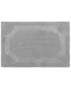 Laura Ashley Reversible Cotton Bath Mat, 21" X 34" In Grey