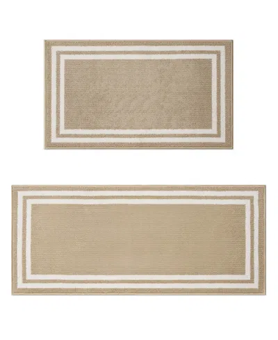 Laura Ashley Double Border Tufted 2-pc. Runner Rug Set In Brown