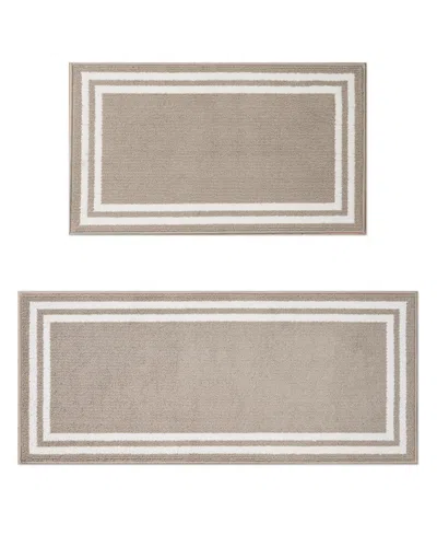 Laura Ashley Double Border Tufted 2-pc. Runner Rug Set In Brown