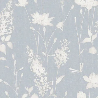 Laura Ashley Dragonfly Wallpaper Roll In Chalk Blue