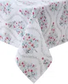Laura Ashley Easy Care Holiday Tablecloth, 60" X 84" In Tree Trellis