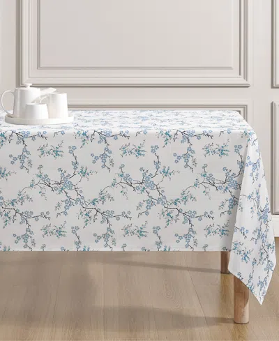 Laura Ashley Easy Care Pattern Tablecloth, 60" X 84" In White