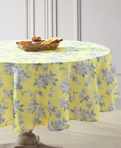 Laura Ashley Easy Care Pattern Tablecloth, 70" Round In Apple Blossom