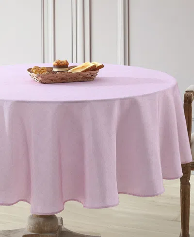 Laura Ashley Easy Care Solid Tablecloth, 70" Round In Blush