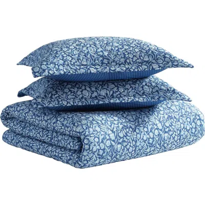 Laura Ashley Elaina 3-piece Queen Quilt & Sham Set In Blue