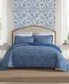 Laura Ashley Elaina Cotton 3-pc. Quilt Set, King In Blue