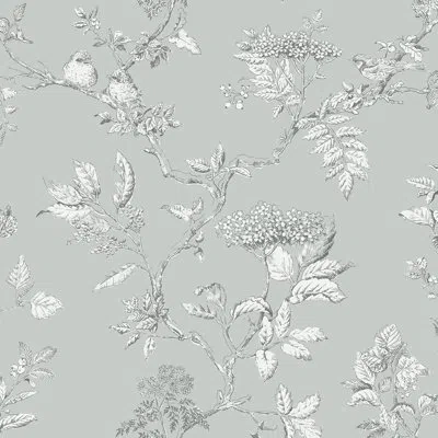 Laura Ashley Elderwood Wallpaper Roll In Duck Egg