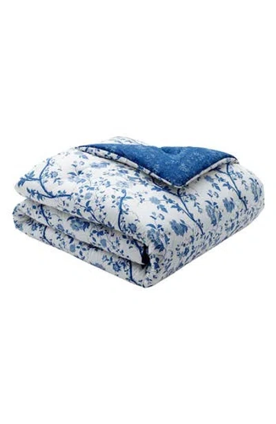 Laura Ashley Elise Duvet Cover & Shams Set In China Blue