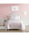 Laura Ashley Ellyn Lightweight Reversible Quilt Set In Pink