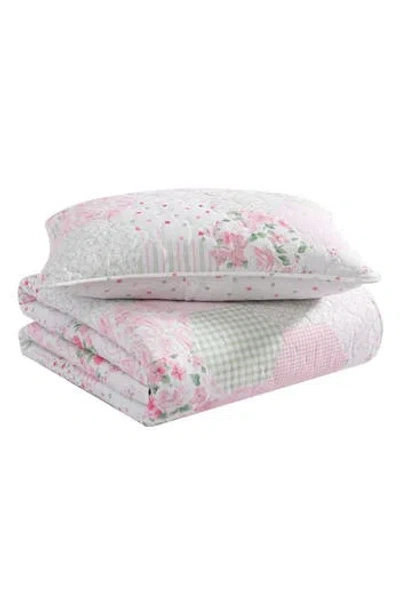 Laura Ashley Ellyn Quilt & Sham Set In Pink