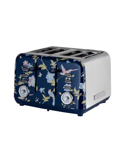 Laura Ashley Elveden Navy 4-slice Toaster In Multi
