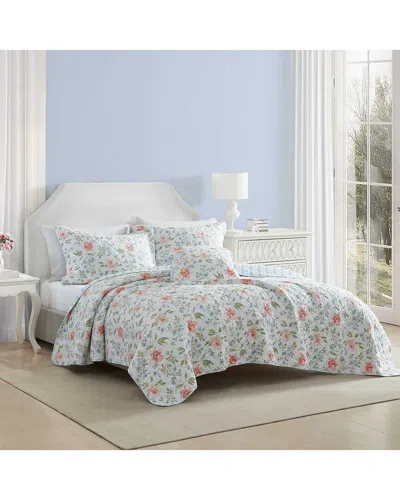 Laura Ashley Emilie Reversible Quilt Set In Multi