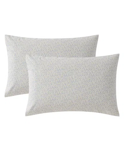 Laura Ashley Emogene Cotton Percale Pillowcase Pair, King In Gray