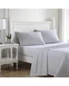 Laura Ashley Emogene Cotton Percale Sheet Set In Purple