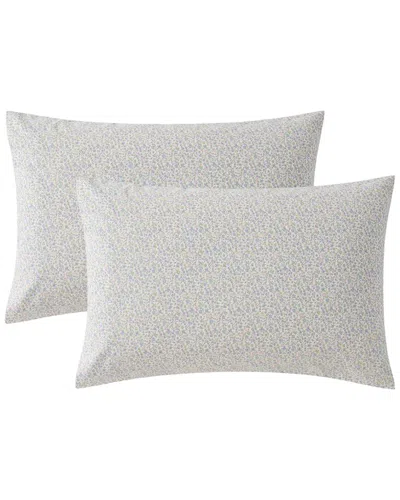 Laura Ashley Emogene Cotton Pillowcase Set In Purple