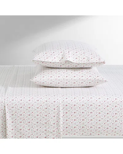 LAURA ASHLEY LAURA ASHLEY EVIE 100% COTTON 300 THREAD COUNT SATEEN SHEET SET