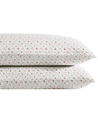 Laura Ashley Evie Set Of 2 Sateen Shams In Pink