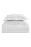 Laura Ashley Eyelet Ruffle Microfiber Comforter & Sham 3-piece Set In White