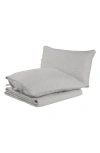 Laura Ashley Felicity Breeze Twin Quilt & Sham Set In Soft Grey