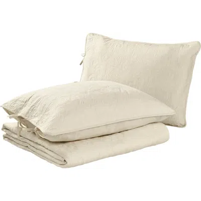 Laura Ashley Felicity Quilt & Sham Set In Ivory