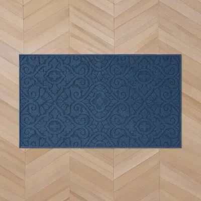 Laura Ashley Feya Solid  Hi-low Tufted Rugs In Blue